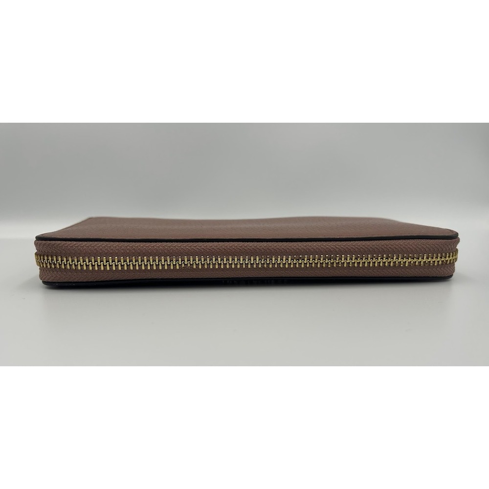 Michael Kors Jet Set Travel Zip Around Continental Pebbled Leather Wallet Tan‎ - Picture 9 of 10